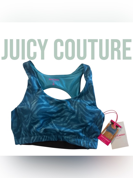Juicy Couture Other - Juicy Couture Blue Teal Patterned Racerback Sports Bra